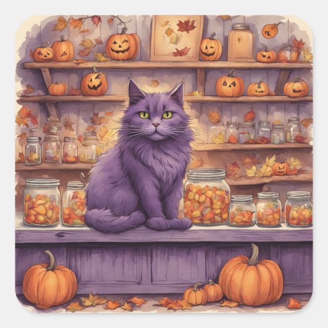 halloween cat #5 stickers (Front)