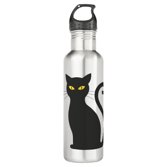 Halloween cat 710 ml water bottle (Front)