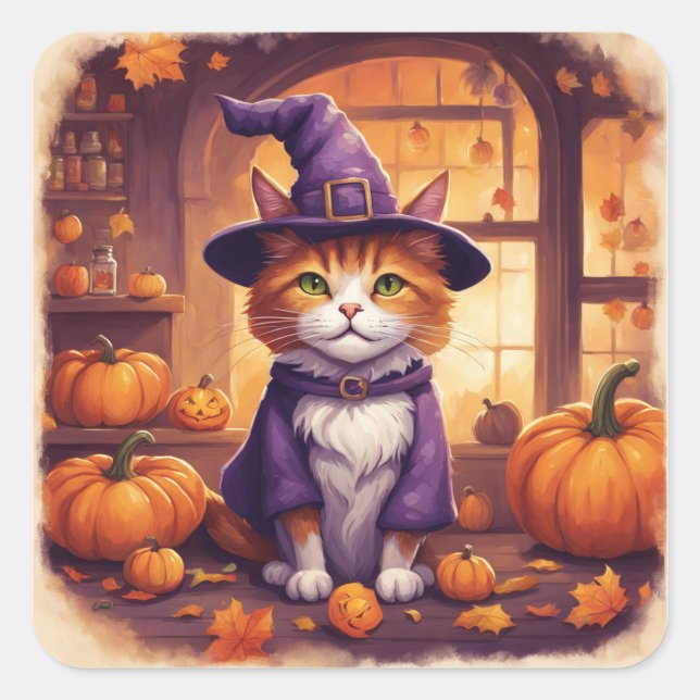 halloween cat #8 stickers (Front)