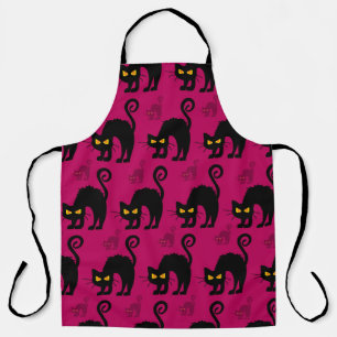 Halloween Cat: Abstract Seamless Pattern Apron