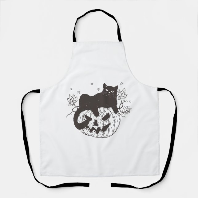 Halloween Cat  Apron (Front)