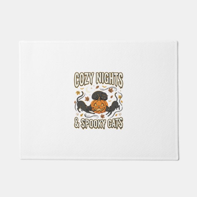 Halloween Cat Autumn Magic Doormat (Front)