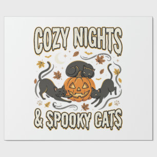 Halloween Cat Autumn Magic Wrapping Paper