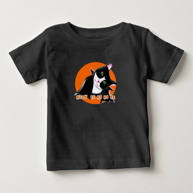 Halloween Cat Baby T-Shirt (Front)