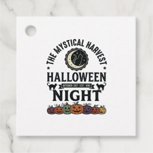 Halloween Cat Black Cats Pumpkins Vintage Funny_1 Favour Tags