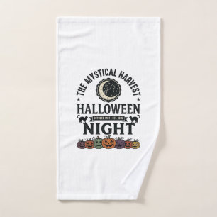 Halloween Cat Black Cats Pumpkins Vintage Funny_1 Hand Towel