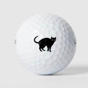 Halloween Cat Black Spooky Angry Tail Pet Animal Golf Balls