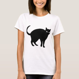 Halloween Cat Black Spooky Angry Tail Pet Animal T-Shirt