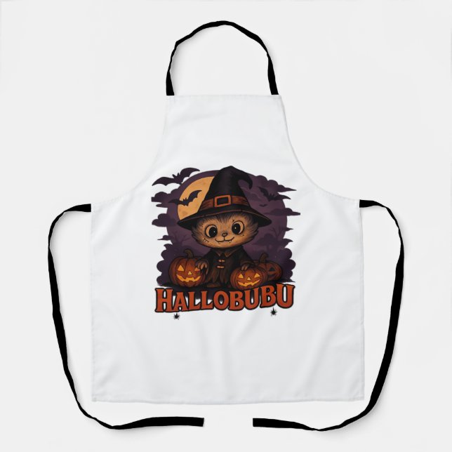 Halloween  Cat  Boo  Illustration Classic T-Shirt Apron (Front)