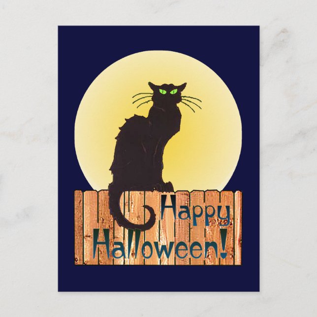 HALLOWEEN CAT by SHARON SHARPE Postcard (Front)