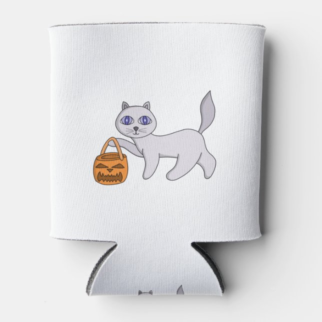 Halloween Cat Can Cooler (Front)