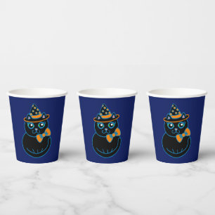 Halloween Cat Coffee Party Drink Paper Cups