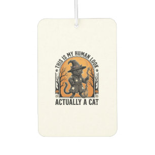 Halloween Cat Costume Funny Vintage Witch Cat Shir Car Air Freshener