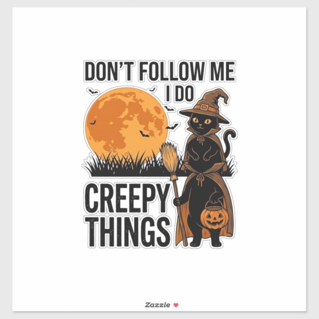Halloween Cat Creepy Things Funny Witch_1 (Sheet)