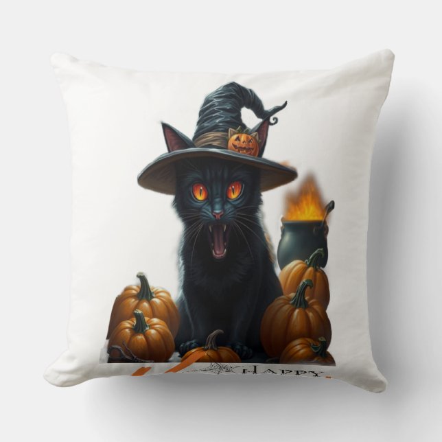 Halloween Cat  Cushion (Front)