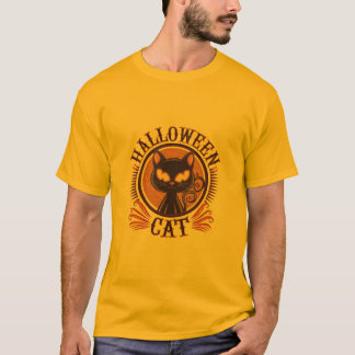 Halloween Cat Design Spooky Fun for Cat Lovers T S T-Shirt