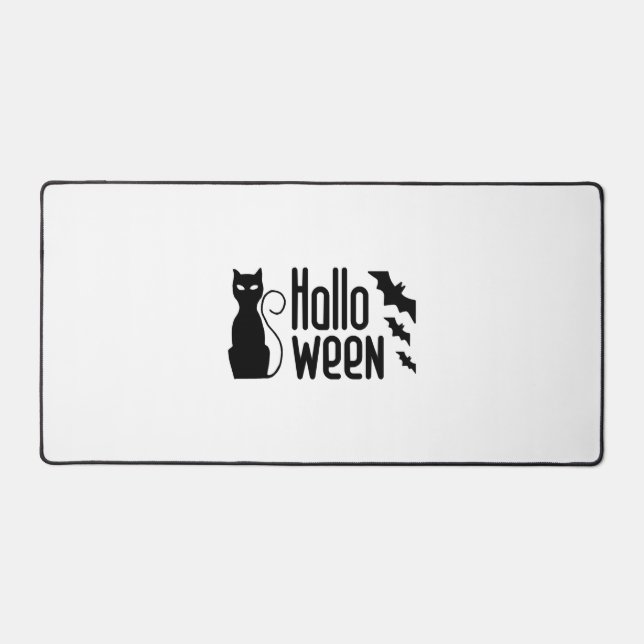 halloween cat                     desk mat (Front)