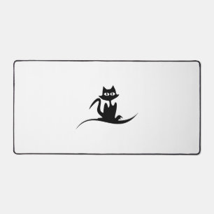 Halloween cat desk mat