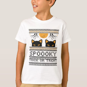 Halloween-cat Eyes Spooky Trick Or Treat Trendy Gr T-Shirt