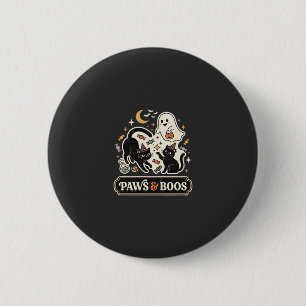 Halloween Cat Ghost Magic 6 Cm Round Badge