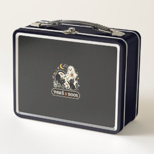 Halloween Cat Ghost Magic Metal Lunch Box