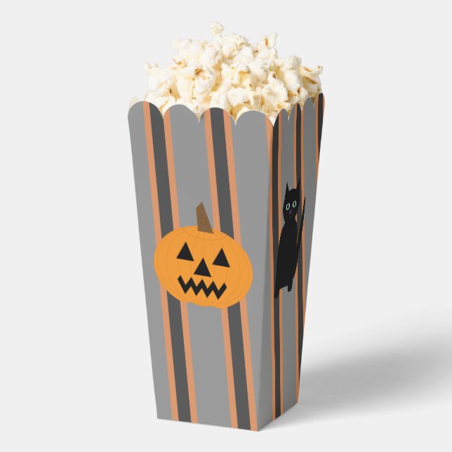 Halloween Cat Ghost Pumpkin Spider Web Popcorn  Favour Box (Popped)