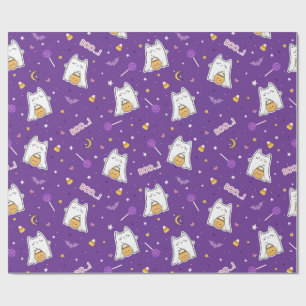 Halloween Cat Ghost Wrapping Paper Roll