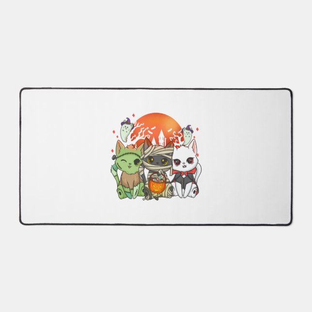 Halloween Cat Halloween Costume Desk Mat (Front)