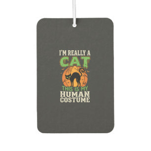 Halloween Cat Human Costume Funny Design Car Air Freshener