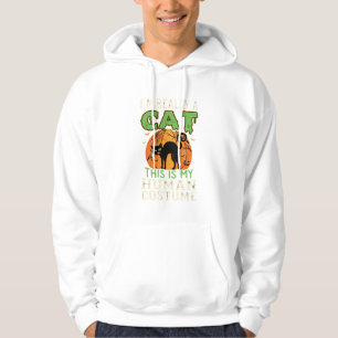 Halloween Cat Human Costume Funny Design Hoodie