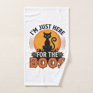 Halloween Cat I’m Just Here for the Boos  Hand Towel