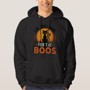 Halloween Cat I’m Just Here for the Boos Hoodie