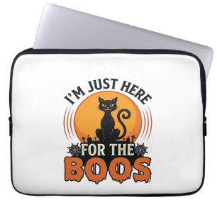 Halloween Cat I’m Just Here for the Boos  Laptop Sleeve