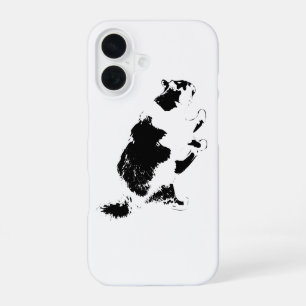 Halloween Cat in Ink Lines iPhone 16 Case