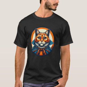 Halloween Cat in Vampire Costume T-Shirt