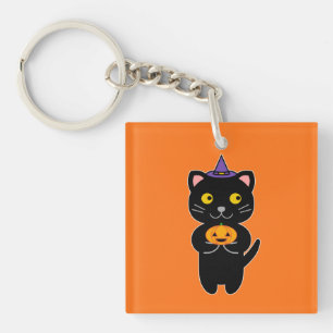 Halloween Cat Key Ring