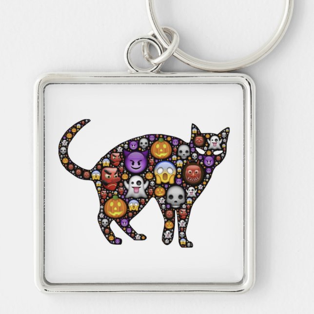 HALLOWEEN CAT KEY RING (Front)