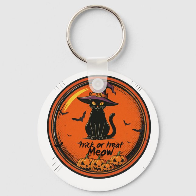 Halloween cat key ring (Front)