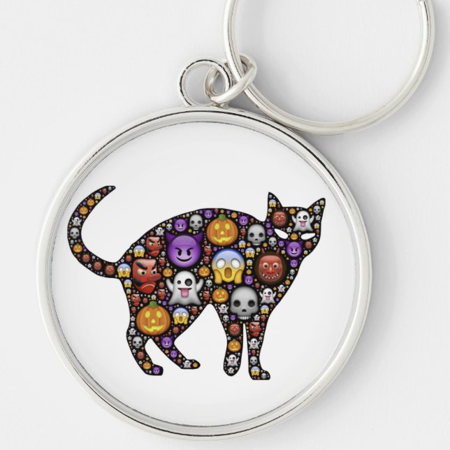 HALLOWEEN CAT KEY RING (Front)