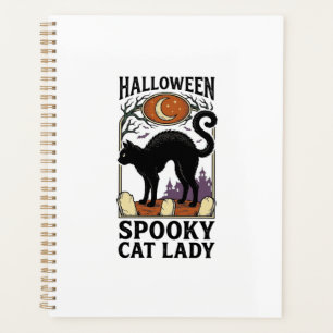Halloween Cat Lady Vintage Black Cat Shirt_1 Planner