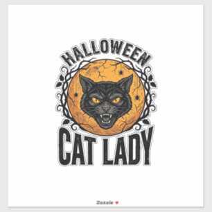 Halloween Cat Lady Vintage Black Cat Shirt Design