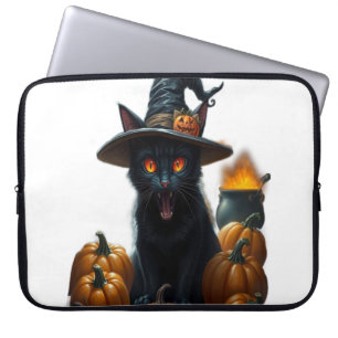 Halloween Cat Laptop Sleeve