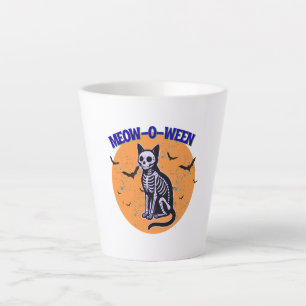 Halloween cat latte mug