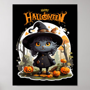 Halloween Cat Lovers Funny Spooky Halloween Scary  Poster