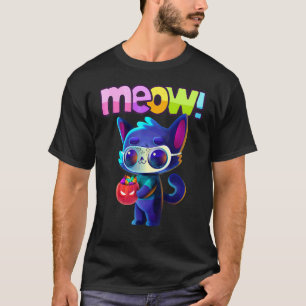 Halloween Cat Meow and Halloween Candy Basket T-Shirt