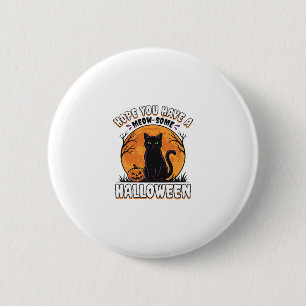 Halloween Cat Meow-Some Vintage Engraving Design_1 6 Cm Round Badge