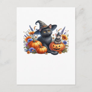 Halloween Cat Mouse Pumpkins T-Shirt Essential T-S Postcard