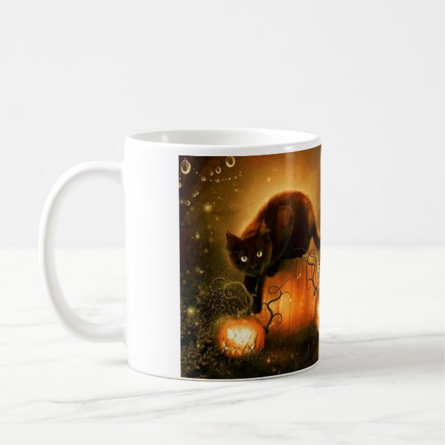 Halloween Cat Mug (Left)