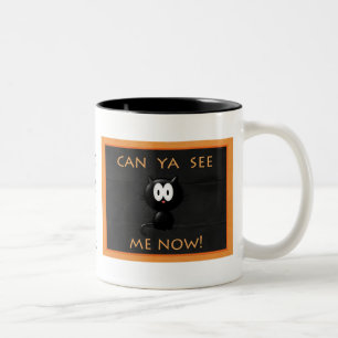 Halloween Cat Mug! Two-Tone Coffee Mug