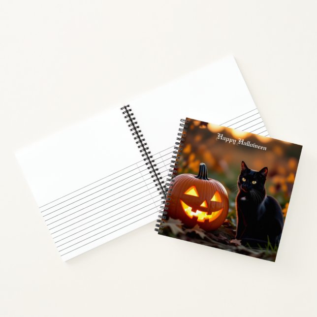 Halloween. Cat Notebook (Inside)